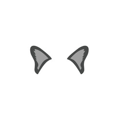 cat and dog ears vector