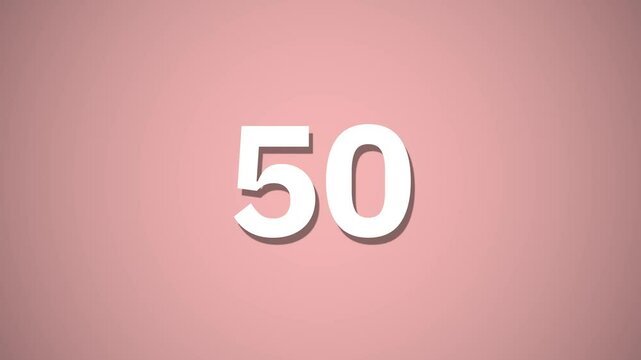 Numbers Counting Down 4K | Seamless Countdown Timer Animation for Video and Digital Displays