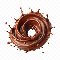 realistic 3d smooth dark chocolate liquid splash in different style 