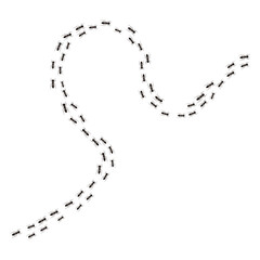 アリの行列のイラスト