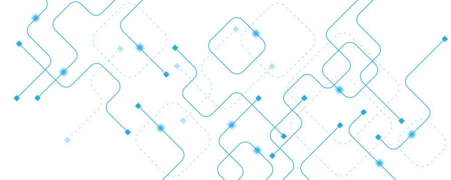 Abstract futuristic technology background. Technology background with crossed lines and dots.