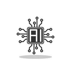 AI Processor icon with shadow