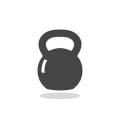 Simple Kettlebell icon with shadow