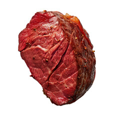 Obraz premium Fresh beef cut with rich red color and marbling, showcasing its quality and texture, perfect for culinary use Transparent background or png
