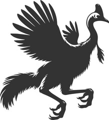 Cassowary vector drawing bird animal silhouette illustration