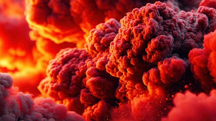 Catastrophic Volcanic Eruption with Massive Ash Cloud