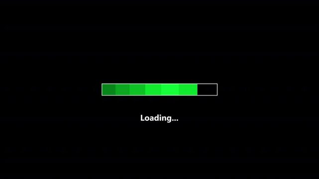 Green Loading Bar Animation Loop