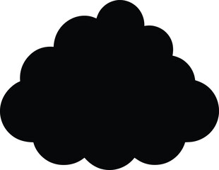 Soft Sky Cloud with Rounded Silhouette Edges