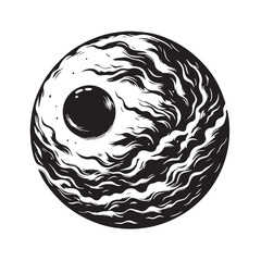 Black Omelette Silhouette Vector, High Quality Illustration on White Background