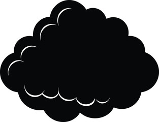 Simple Puff Cloud Silhouette with Airy Design