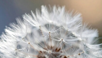 Close up of dandelion seeds