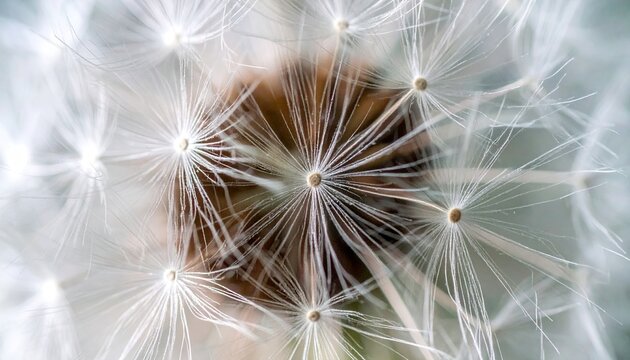 Close up of dandelion seeds - Powered by Adobe