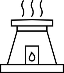 furnace icon. Outline furnace icons from electronic device and stuff . Line and glyph vector template design elements, Editable symbols. Home heating system for energy and comfort design needs