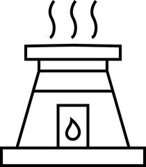 furnace icon. Outline furnace icons from electronic device and stuff . Line and glyph vector template design elements, Editable symbols. Home heating system for energy and comfort design needs