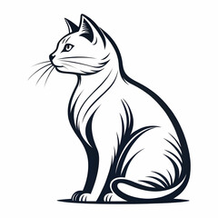 "Adorable Cat Illustration &ndash; Cute Playful Feline Vector Art"