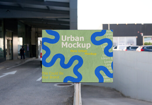 Urban Mockup for Outdoor Advertising Display