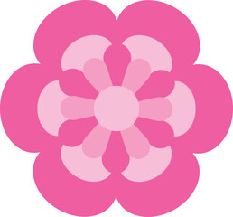 Pink Flower Icon Vector