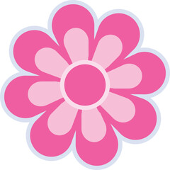Pink Flower Icon Vector