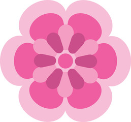 Pink Flower Icon Vector