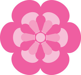 Pink Flower Icon Vector