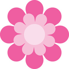 Pink Flower Icon Vector