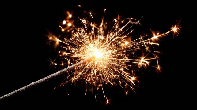 Celebratory sparkler display night sky photography festive atmosphere close-up joyous vibes