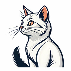 Obraz premium Playful Kitten: Adorable Cat Illustration & Pet Vector Art