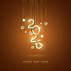 3D 2026 Happy new year letters banner, 2026 Happy new year vector art and illustration. 2026 Happy new year letters banner, Happy new year vector art and illustration. can use for, landing page, templ