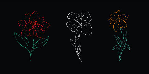 Abstract, beautiful rhinestone design
for glitter motif flower stone design.