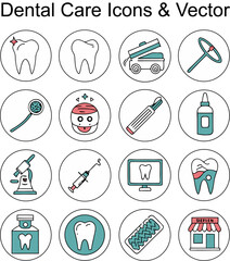 Dental Care Icons & Vector