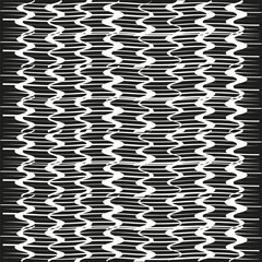 Wavy pattern icon. Optical illusion vector. Black white texture. Abstract lines.
