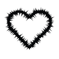 Spiked Heart Silhouette 