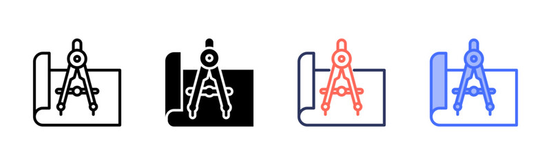 Drafting Compass Icon