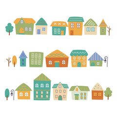 色んなお家のイラストセット