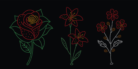 Abstract beautiful rhinestone glitter motif design.