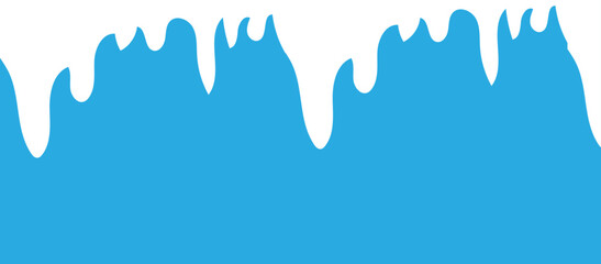The blue background is dripping milk