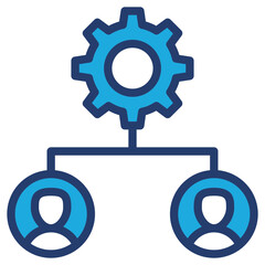 Role blue color icon