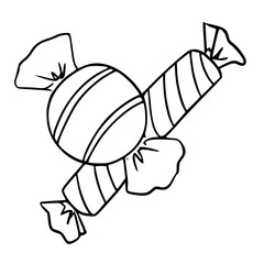 Round Candy Sketch Illustration
