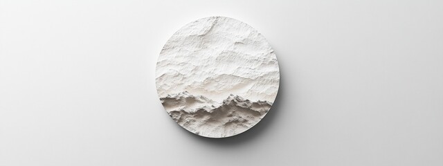 Abstract White Circular 3D Texture Relief Wall Art Modern Minimalist Home Decor
