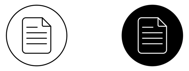 File Icon  Document or Digital Page Symbol in Line and Solid Style

