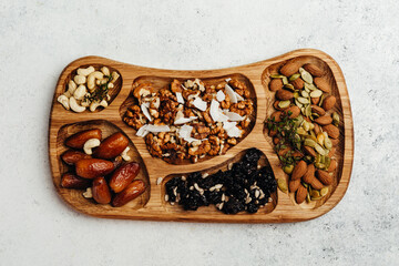 wooden hand-made snack serving tray
