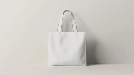 Blank White Tote Bag Mockup Reusable Shopping Bag Studio Photography Eco Friendly Product