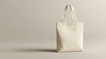 Beige Cotton Tote Bag Mockup Eco Friendly Shopping Bag Reusable Canvas Bag