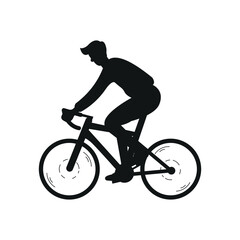 Obraz premium Cyclist Silhouette