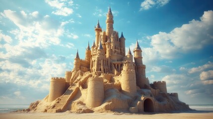Majestic Sandcastle A Stunning Architectural Masterpiece on the Beach