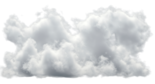 Isolated cumulus cloud on black background atmospheric weather element concept design