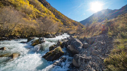 river in mountain gorge