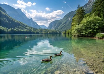 ducks in the lake