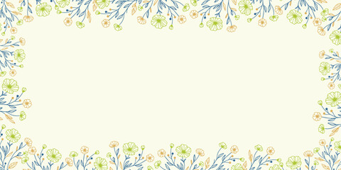 soft minimal floral background with hand drawn flower forms.abstract wall art design for fashion template and scrapbook layout

