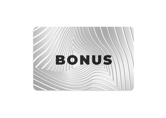 Bonus card with stylish design on white background